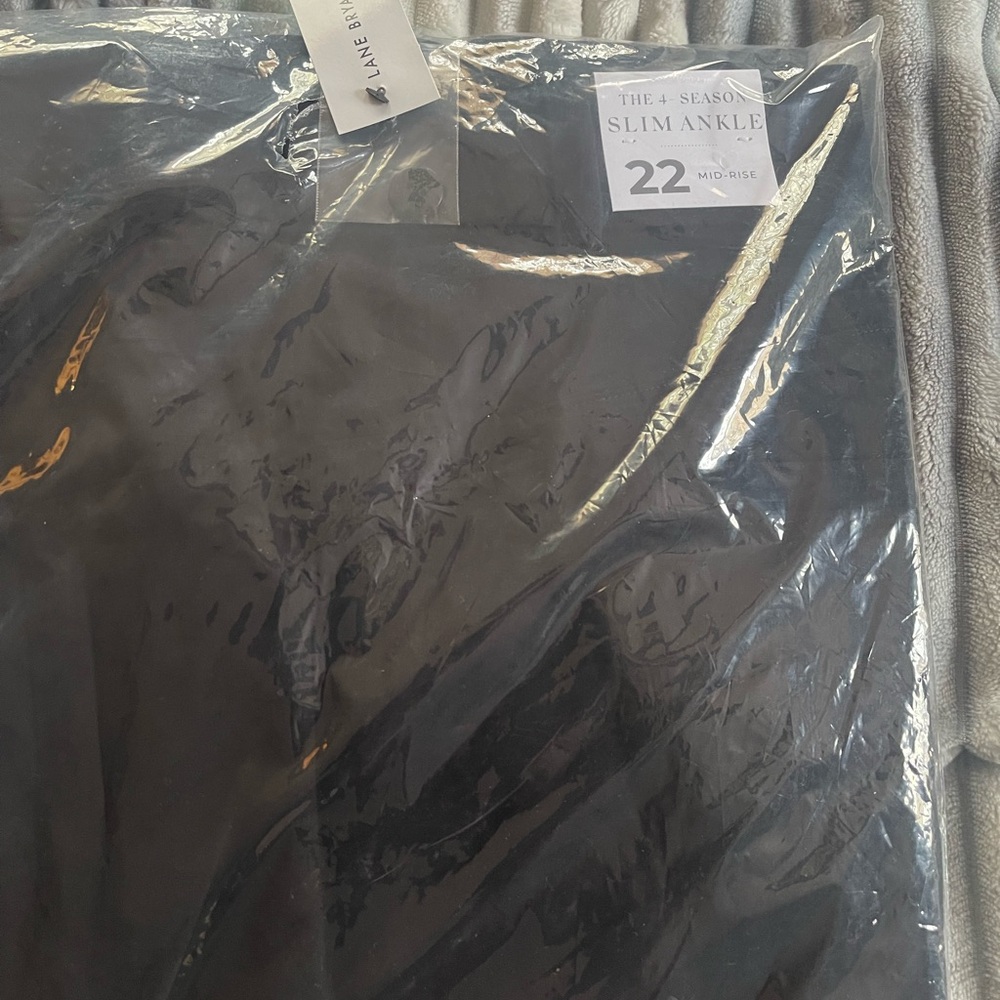 Lane Bryant Black Mid-Rise Slim Ankle Pants